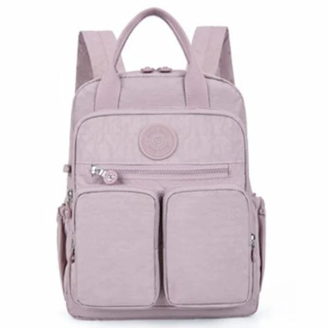 Kleiner Damen-Rucksack gelb Crinkle-Nylon
