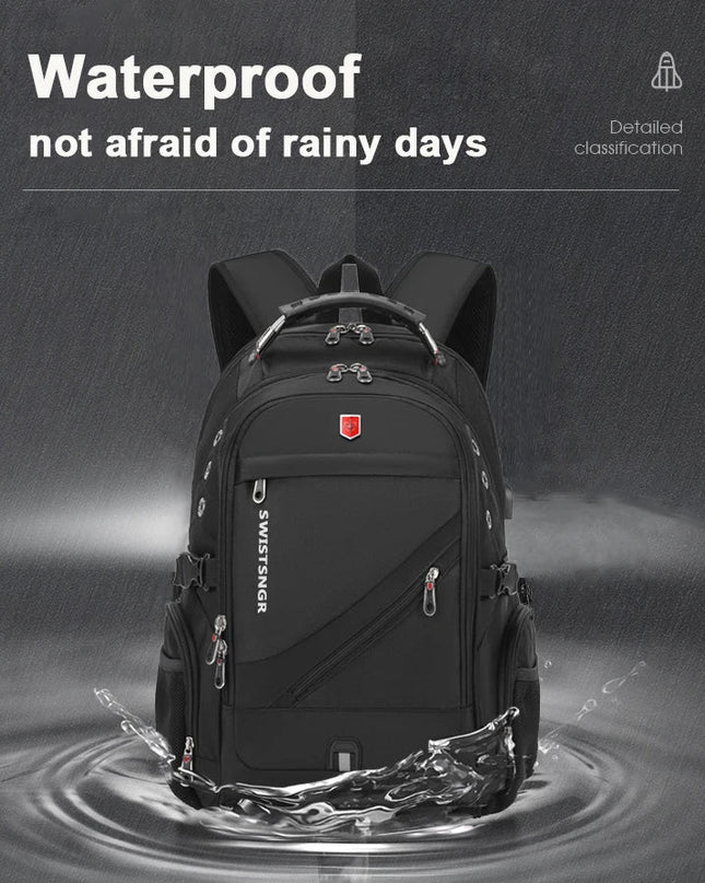 Swiss Rucksack gross 15-17 Zoll Schloss USB