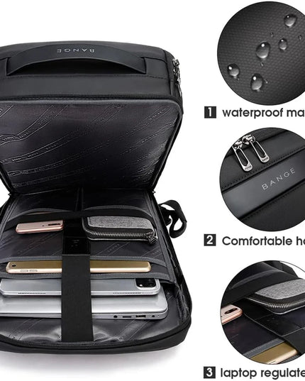Laptop Rucksack Herren 15.6 Zoll - BANGE Business Rucksack
