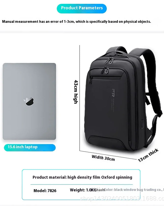 Laptop Rucksack 15.6 Zoll – Fenruien Slim Business Rucksack