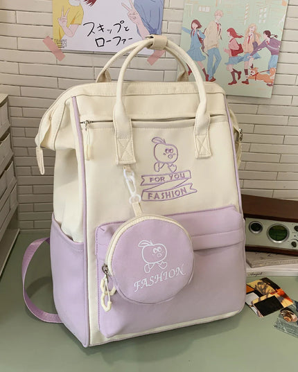 Campus-Rucksack Damen Set mit Geldbeutel