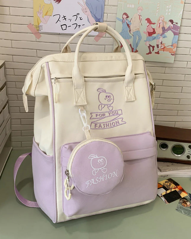 Campus-Rucksack Damen Set mit Geldbeutel