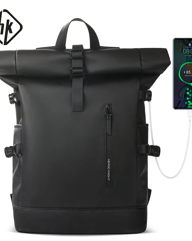 Rolltop Rucksack erweiterbar mit USB