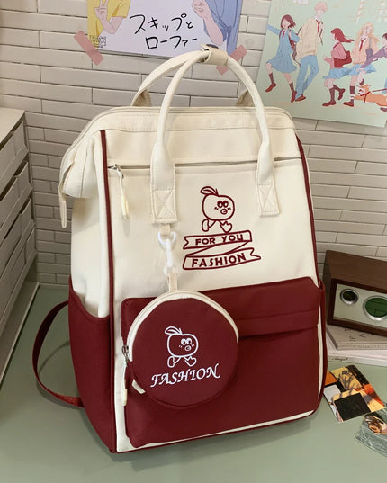 Campus-Rucksack Damen Set mit Geldbeutel