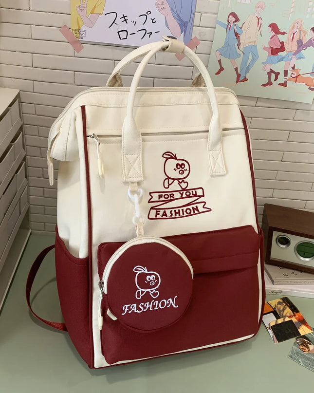 Campus-Rucksack Damen Set mit Geldbeutel