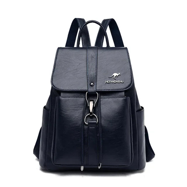 Damen PU-Rucksack burgund mit Kordelzug
