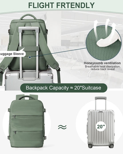 Reise-Rucksack 40x30x20 mit 180-Grad-Klappe