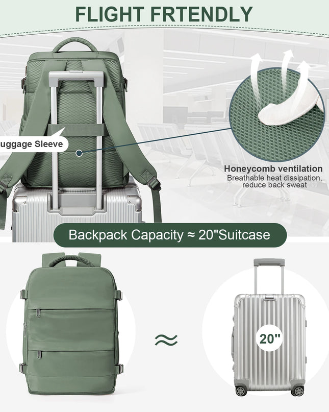 Reise-Rucksack 40x30x20 mit 180-Grad-Klappe