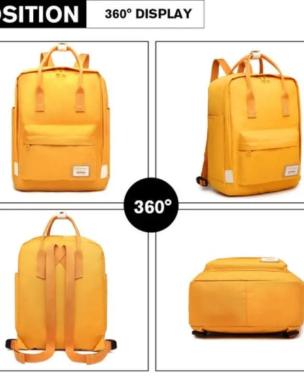 Tote-Style Rucksack gelb pink DE-Lager