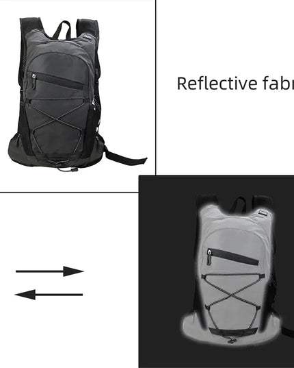 Vollreflektierender Rucksack silber Nacht