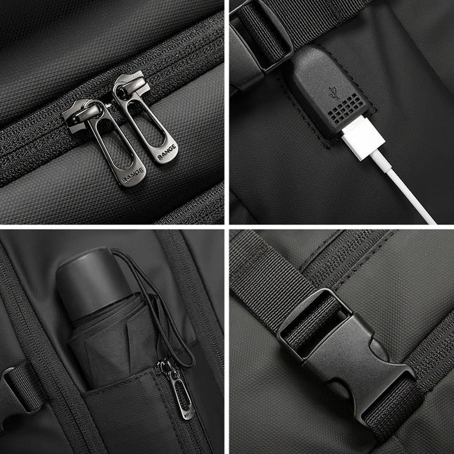 Laptop Rucksack Herren BANGE – Wasserdicht, 15.6 Zoll, USB