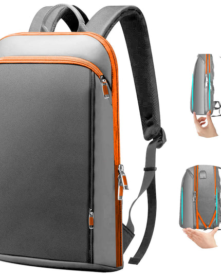 Slim Rucksack erweiterbar Anti-Diebstahl