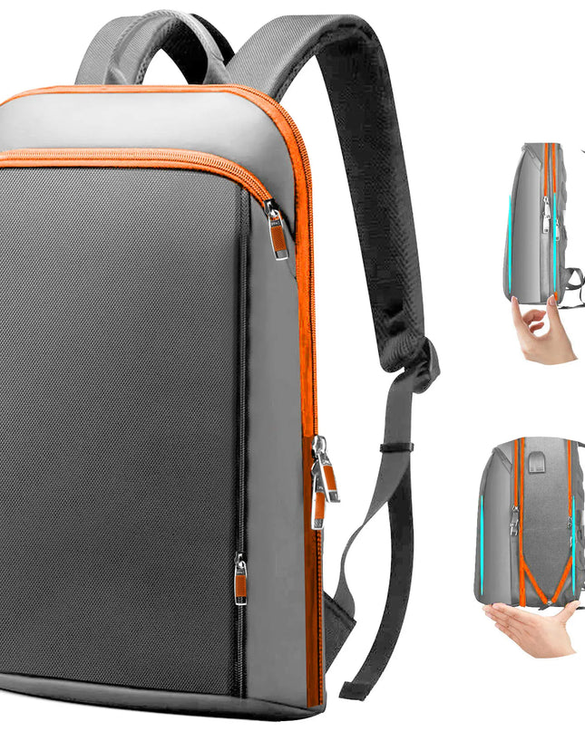 Slim Rucksack erweiterbar Anti-Diebstahl