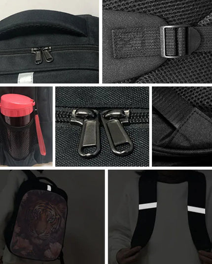 Laptop Rucksack für Damen & Herren – 14/16 Zoll, Pink/Schwarz/Blau