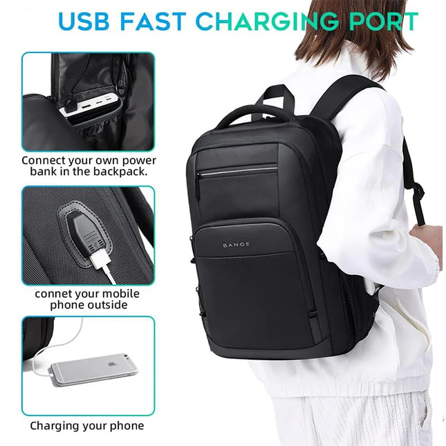 Laptop Rucksack Herren BANGE Leicht & Wasserdicht 15.6 Zoll