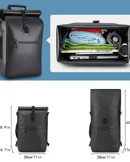 Pendler Fahrrad-Rucksack Reflektoren gruen