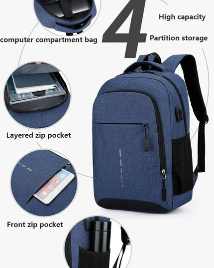 Rucksack Herren 15.6 Zoll mit Reflektoren