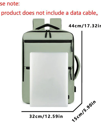 Mintgruener Business-Rucksack stossfest USB