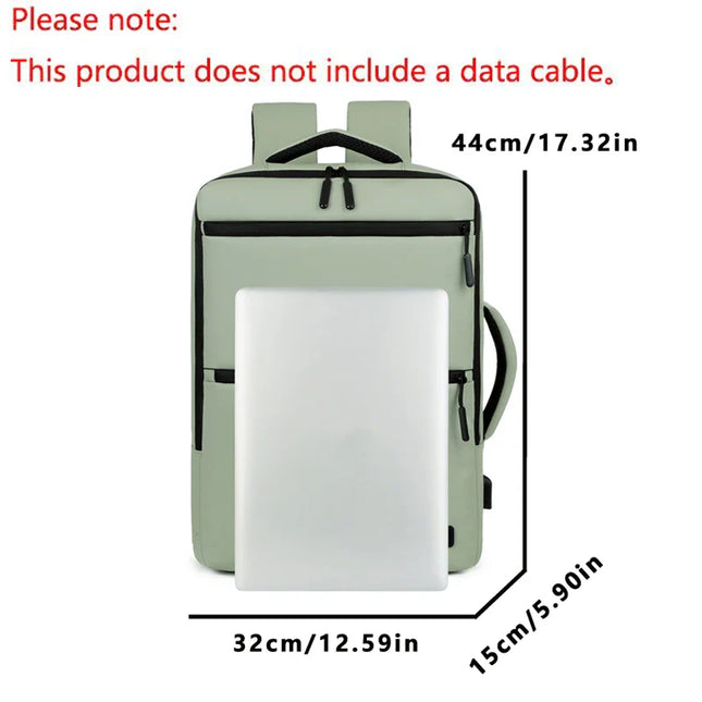 Mintgruener Business-Rucksack stossfest USB