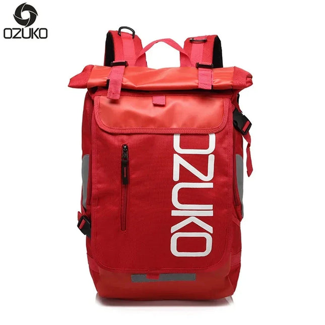 Sportlicher Rolltop-Rucksack farbig