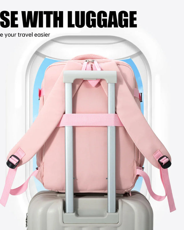 Zweiteiliger Damen-Rucksack creme und braun