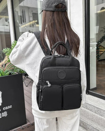 Kleiner Damen-Rucksack gelb Crinkle-Nylon