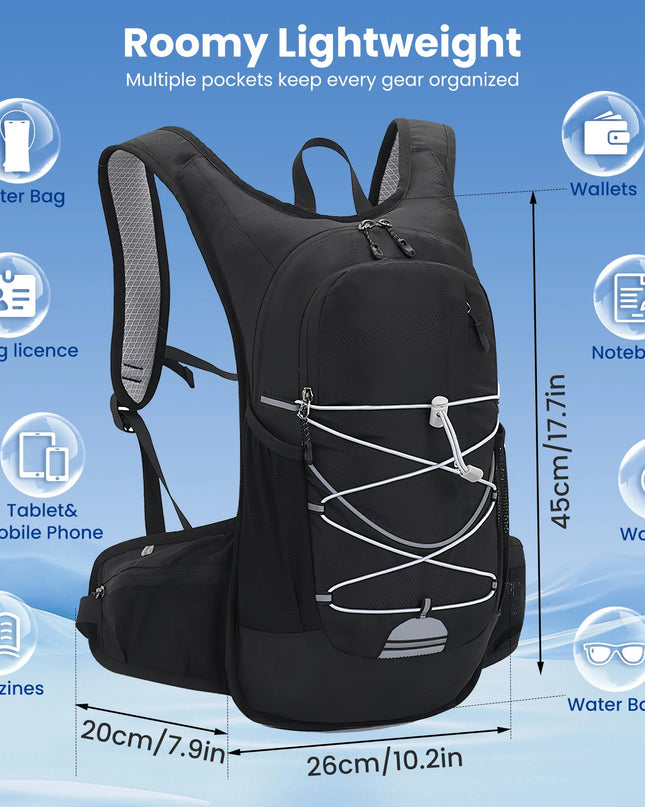 Sport-Rucksack Fahrrad Pendler schwarz