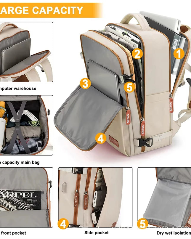 Hardshell Rucksack erweiterbar 15.6 Zoll