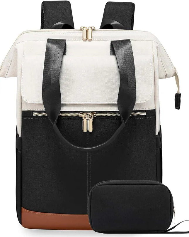 Eleganter Damen-Rucksack creme mit Organizer