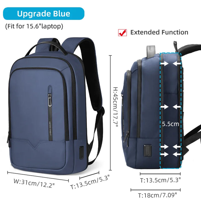 Slim Rucksack erweiterbar 12-19 cm Herren