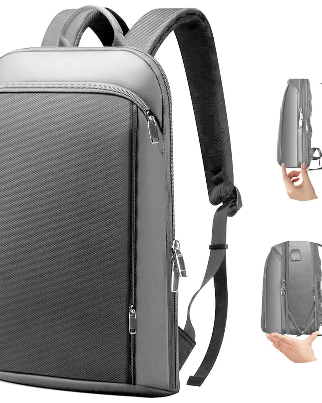 Slim Rucksack erweiterbar Anti-Diebstahl