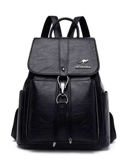 Damen PU-Rucksack burgund mit Kordelzug