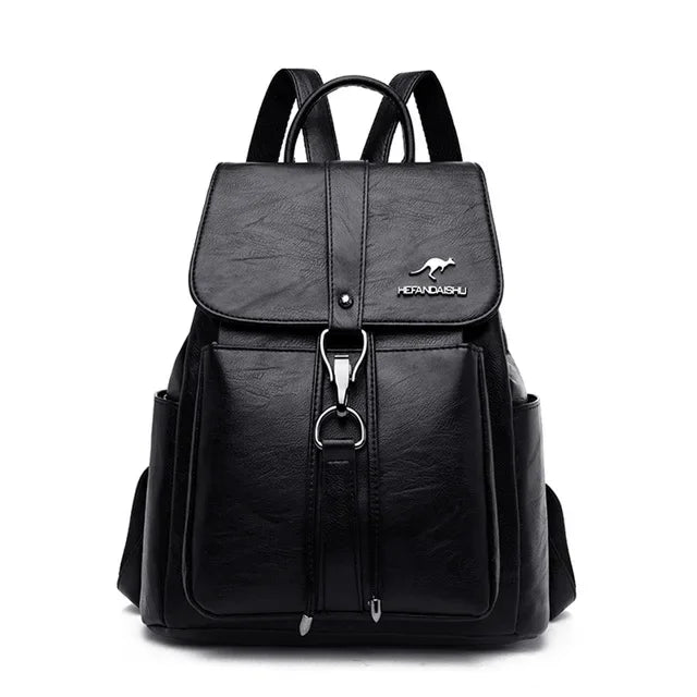 Damen PU-Rucksack burgund mit Kordelzug