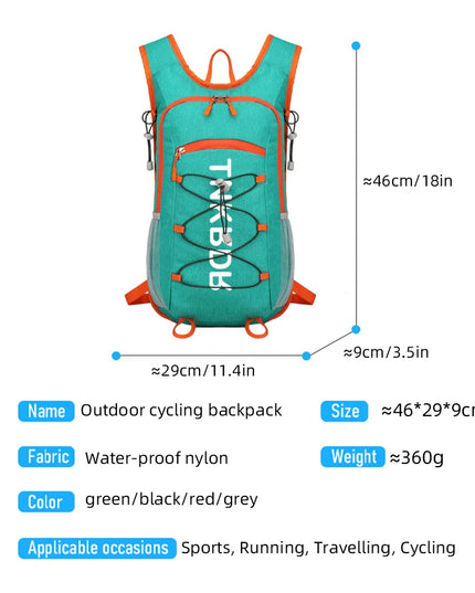 Fahrrad Tactical-Rucksack Trinkblase schwarz
