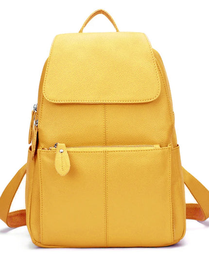 Eleganter Leder-Rucksack Damen lila