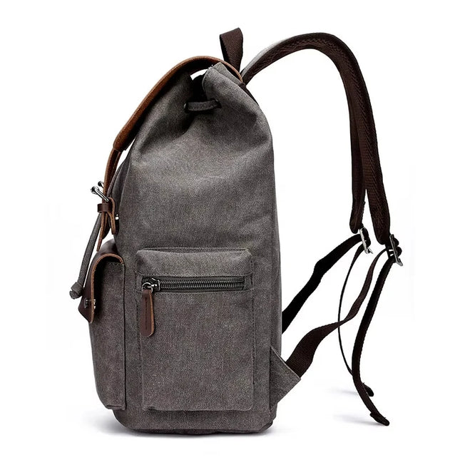 Vintage Canvas-Rucksack Herren mit Leder
