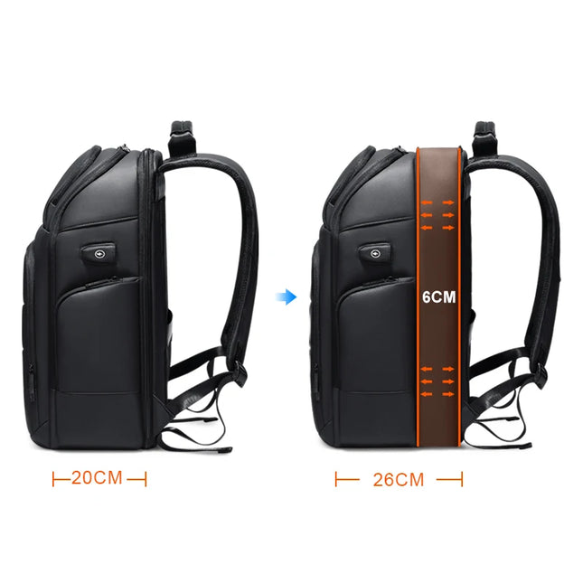 Laptop Rucksack: FENRUIEN Wasserdichter 16 Zoll Rucksack mit USB