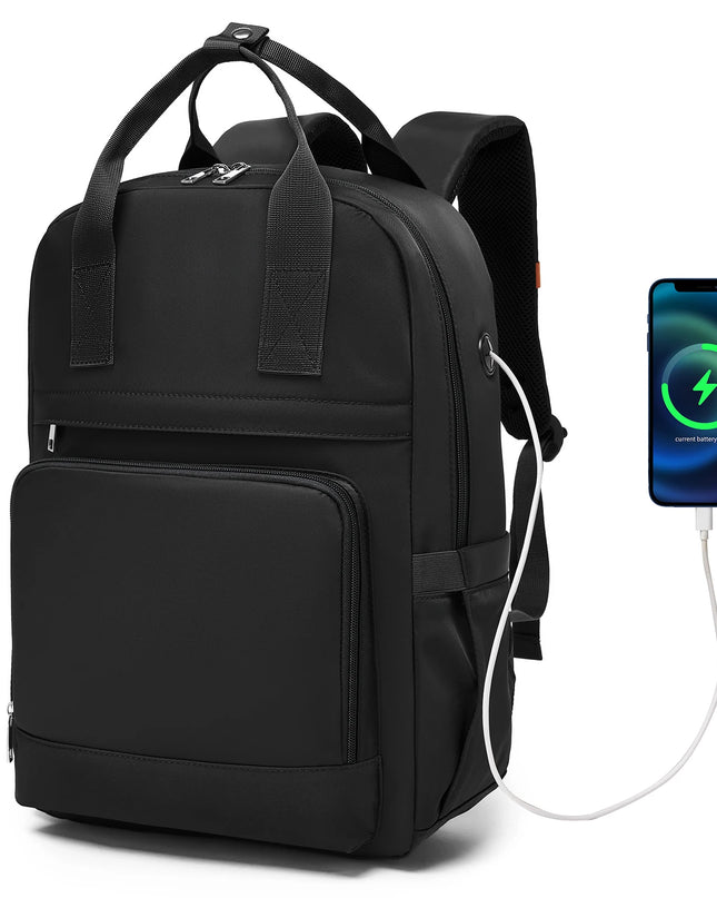 Damen-Rucksack 15.6 Zoll mit Lederakzenten