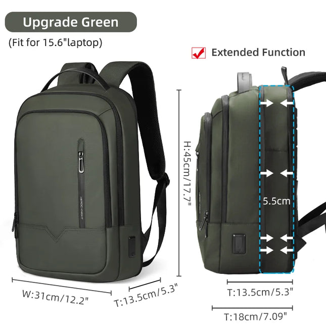 Slim Rucksack erweiterbar 12-19 cm Herren