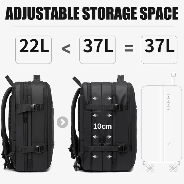 Erweiterbarer Rucksack 17.3 Zoll 45L