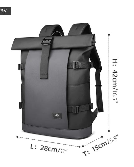 Laptop Rucksack: Wasserdichter Rolltop für 17 Zoll Laptops