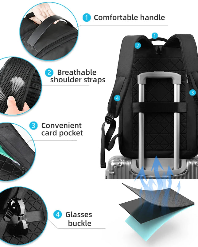 Slim Rucksack erweiterbar 12-19 cm Herren