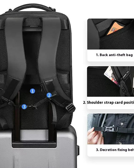 Hochwertig Business-Rucksack 17 Zoll schwarz