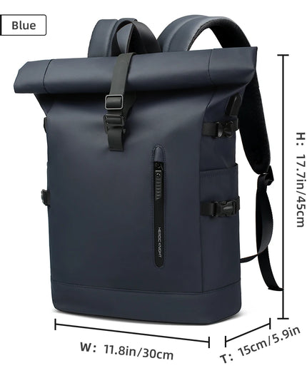 Rolltop Rucksack erweiterbar mit USB