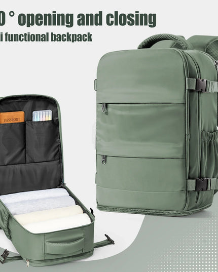 Reise-Rucksack 40x30x20 mit 180-Grad-Klappe
