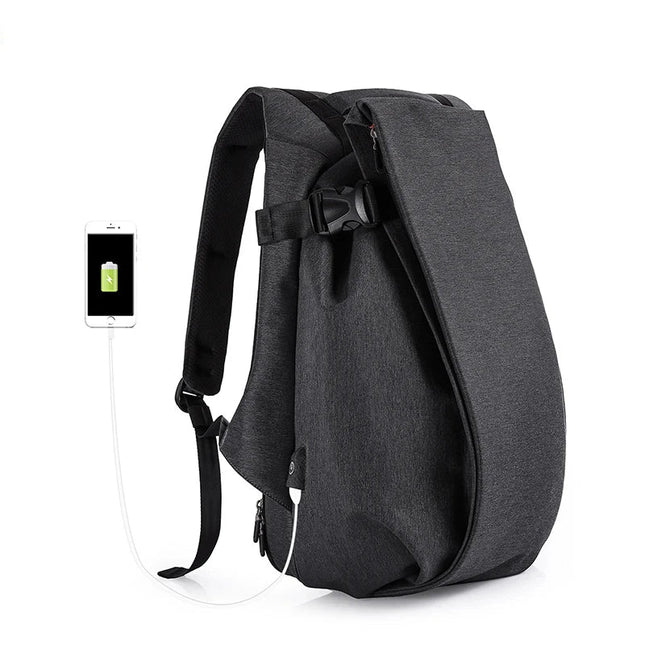 Design-Rucksack Tropfenform 17 Zoll grau