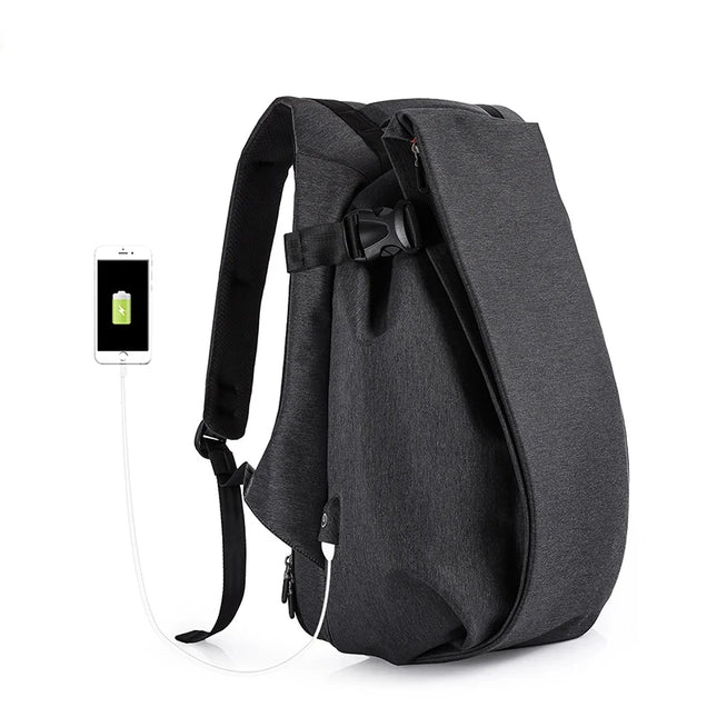 Design-Rucksack Tropfenform 17 Zoll grau