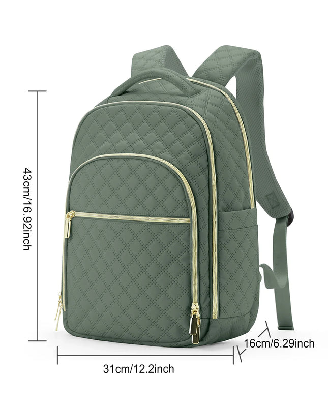 Gesteppter Damen-Rucksack tuerkis mit Gold