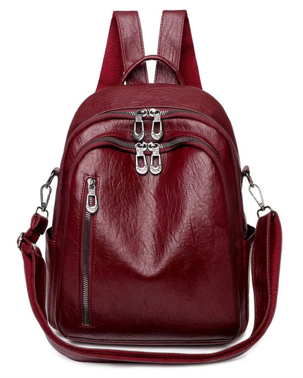 Kleiner Crossbody-Rucksack Damen PU braun