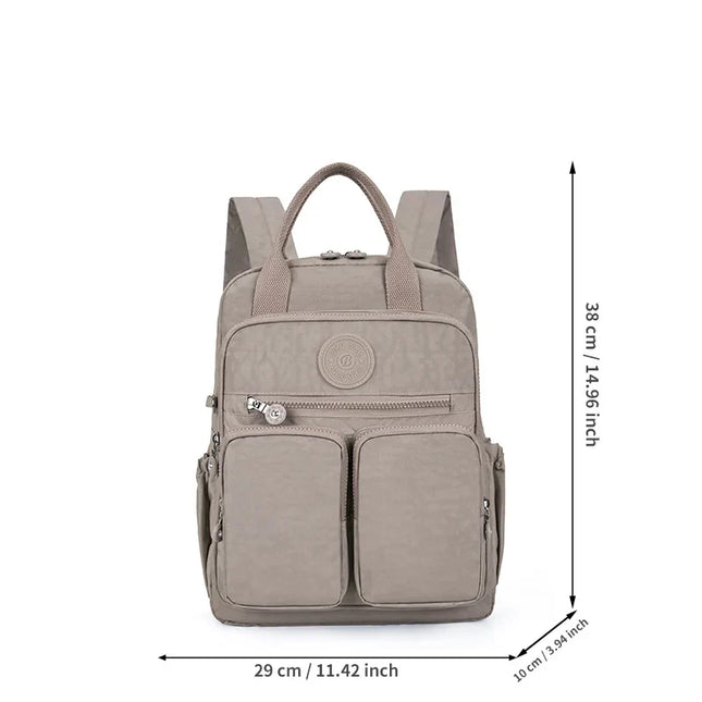 Kleiner Damen-Rucksack gelb Crinkle-Nylon